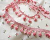 Pink ball fringe (1 yd)