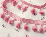 Pink ball fringe (1 yd)