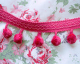 Fuchsia Pink Pom Pom Tape (18"/20"/26"/1yd)