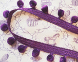 Purple pom pom tape (1yd)