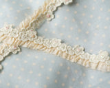 French Ruffle Ribbon and Beaded Lace (21")