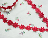 Red Daisy Lace (1yd)