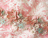 ローズとデイジーのレース刺繍ブレード(30cm)