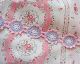 Crochet flower trim (1yd)