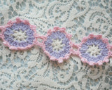 Crochet flower trim (1yd)