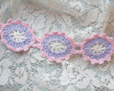 Crochet flower trim (1yd)