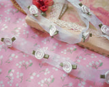 Organza ribbon and rose motif braid (25")