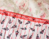 4.5cm幅の赤いラッセルレース (2m)