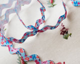 Pink and Blue Floral Rick Rack (2yds)