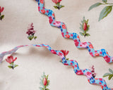 Pink and Blue Floral Rick Rack (2yds)