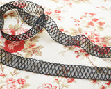 0.5" wide black Valencienne lace (1yd)