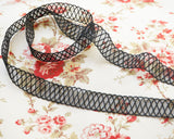 0.5" wide black Valencienne lace (1yd)