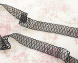 0.5" wide black Valencienne lace (1yd)