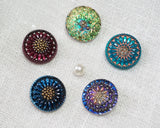 Czech glass remake button (1 piece)