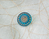 Czech glass remake button (1 piece)