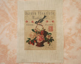 Antique-Style bird pattern panel fabric (1 sheet)