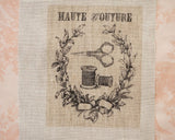 Antique style sewing pattern panel fabric (1 sheet)