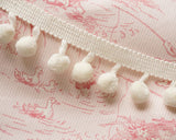 Off-white pom pom tape (15.75")