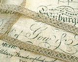 3/8” wide sand silver Valencienne lace (1 yd)