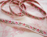 ヴィンテージ・チューリップ柄ジャガードリボン (1m)