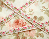 ヴィンテージ・チューリップ柄ジャガードリボン (1m)