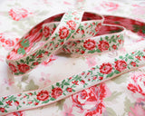 ヴィンテージ・バラ柄ジャガードリボン (50cm)