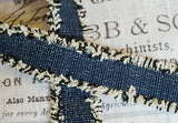 Denim tweed ribbon (7"~1yd9")