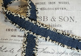 Denim tweed ribbon (7"~1yd9")