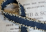 Denim tweed ribbon (7"~1yd9")