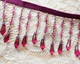 Diamond Cut Bead Fringe (1yd)