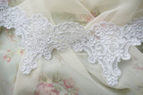 Hemmed embroidered lace (1yd)
