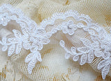 Embroidered tulle lace (1yd)