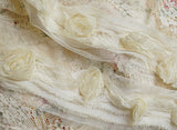 Rose lace ruffle trim (1/2yd)