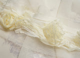 Rose lace ruffle trim (1/2yd)