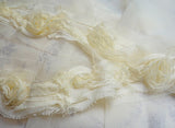 Rose lace ruffle trim (1/2yd)