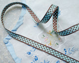 ヘアアクセサリー、ハンドメイド布小物、カルトナージュのボーダーなど、使い方色々のアメリカの両面使えるリボンです。