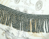 Black and Silver Bullion Fringe (1 yd)