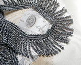 Black and Silver Bullion Fringe (1 yd)