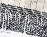 Black and Silver Bullion Fringe (1 yd)