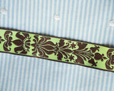 USA Ribbon Damask Pattern Embroidered Jacquard Ribbon (1yd)