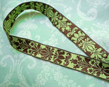 USA Ribbon Damask Pattern Embroidered Jacquard Ribbon (1yd)