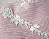 Embroidered lace motif with pearl beads and sequins (1 sheet)