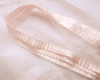 3-layered pleated satin ribbon (1/2yd)