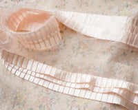 3-layered pleated satin ribbon (1/2yd)