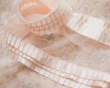 3-layered pleated satin ribbon (1/2yd)