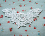 Floral & Botanical Lace Motif | White | For Craft & Decoration