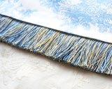 Shimmer Blue Fringe Trim – Accent Trim for Cushions, Pillows & Crafts
