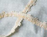 French Ruffle Ribbon and Beaded Lace (21"/27")