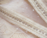 パールとラインストーンの煌めきのエレガンス・ブレード (50cm)