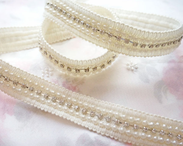 パールとラインストーンの煌めきのエレガンス・ブレード (50cm)